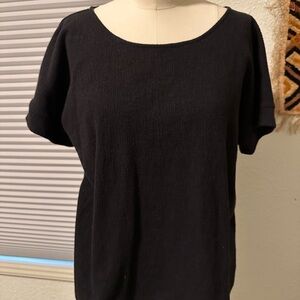 MELLODAY Black Short Sleeve Top